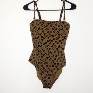 Aerie Leopard Print One Piece Swimsuit